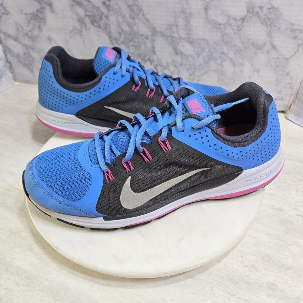 Nike Zoom Elite+ Sneakers Womens Size 11.5 Running‎ Shoes Blue Black Fitsol